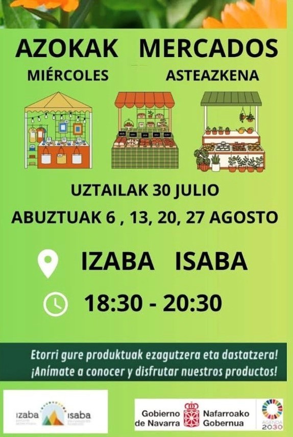 Mercados de verano de productos artesanos (Isaba)