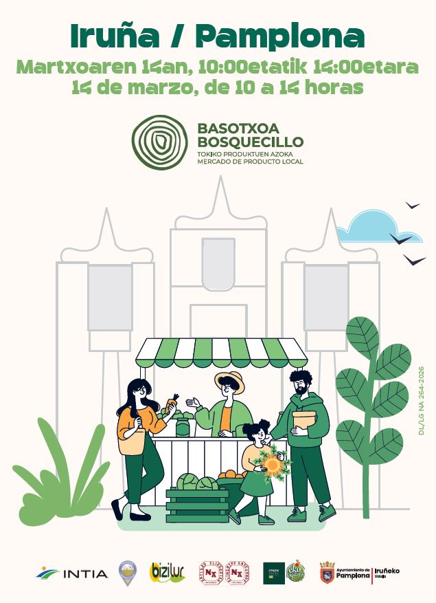 Mercado de producto local y artesano Basotxoa Bosquecillo (Pamplona/Iruña)
