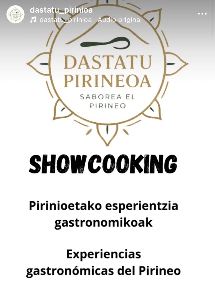 SHOWCOOKING DASTATU PIRINEOA (LARRA-BELAGUA (EL FERIAL))